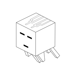 Ghast Minecraft Free Coloring Page for Kids