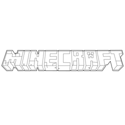 Minecraft Logo Minecraft Free Coloring Page for Kids
