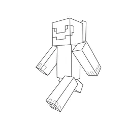 Stitch Minecraft Free Coloring Page for Kids