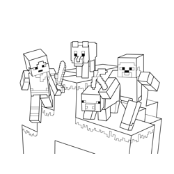 The Guardian Minecraft Free Coloring Page for Kids