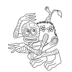 Shrubb My Singing Monsters Free Coloring Page for Kids