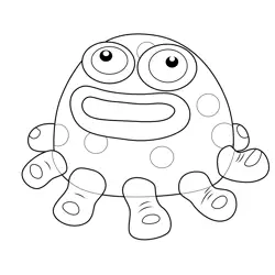 Toe Jammer My Singing Monsters Free Coloring Page for Kids