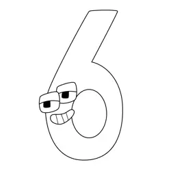6 Number Lore Free Coloring Page for Kids