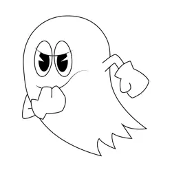Blinky Pac-Man Free Coloring Page for Kids