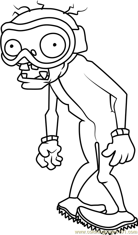 zombie bobsled team coloring page for kids free plants vs zombies