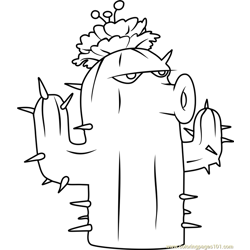 Cactus Free Coloring Page for Kids