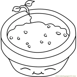 Flower Pot Free Coloring Page for Kids
