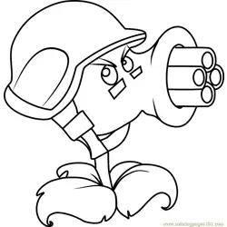Gatling Pea Free Coloring Page for Kids