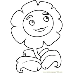Giant Marigold Free Coloring Page for Kids