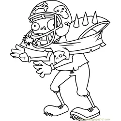 Giga-Football Zombie Free Coloring Page for Kids