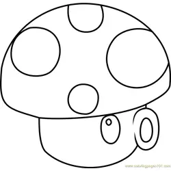 Puff-shroom Free Coloring Page for Kids