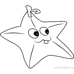 Starfruit Free Coloring Page for Kids