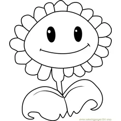 Sunflower Free Coloring Page for Kids