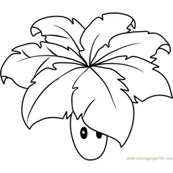 Umbrella Leaf Free Coloring Page for Kids