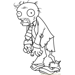 Zombie Free Coloring Page for Kids