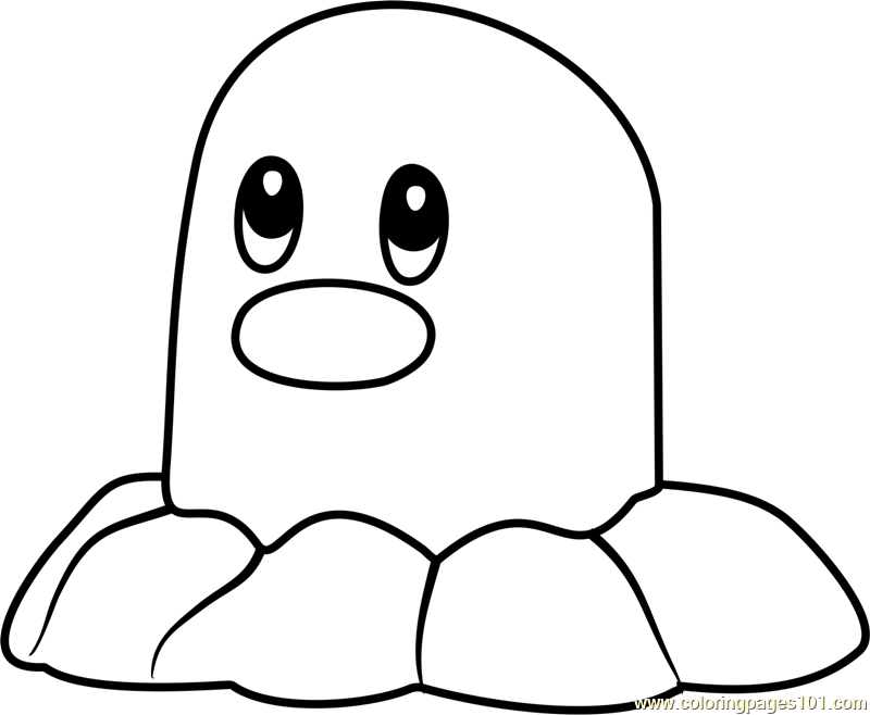 Diglett Pokemon GO Coloring Page for Kids - Free Pokemon GO Printable