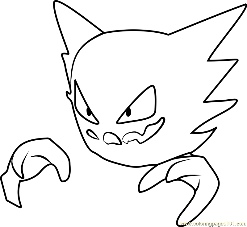 Haunter Pokemon GO Coloring Page.