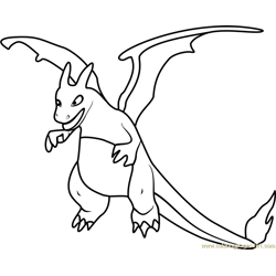 🖍️ Pokémon Charizard - Printable Coloring Page for Free 