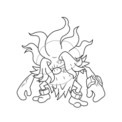 Annihilape Pokemon Free Coloring Page for Kids