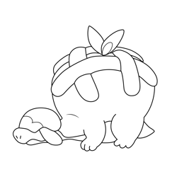 Appletun Pokemon Free Coloring Page for Kids