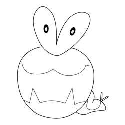 Applin Pokemon Free Coloring Page for Kids