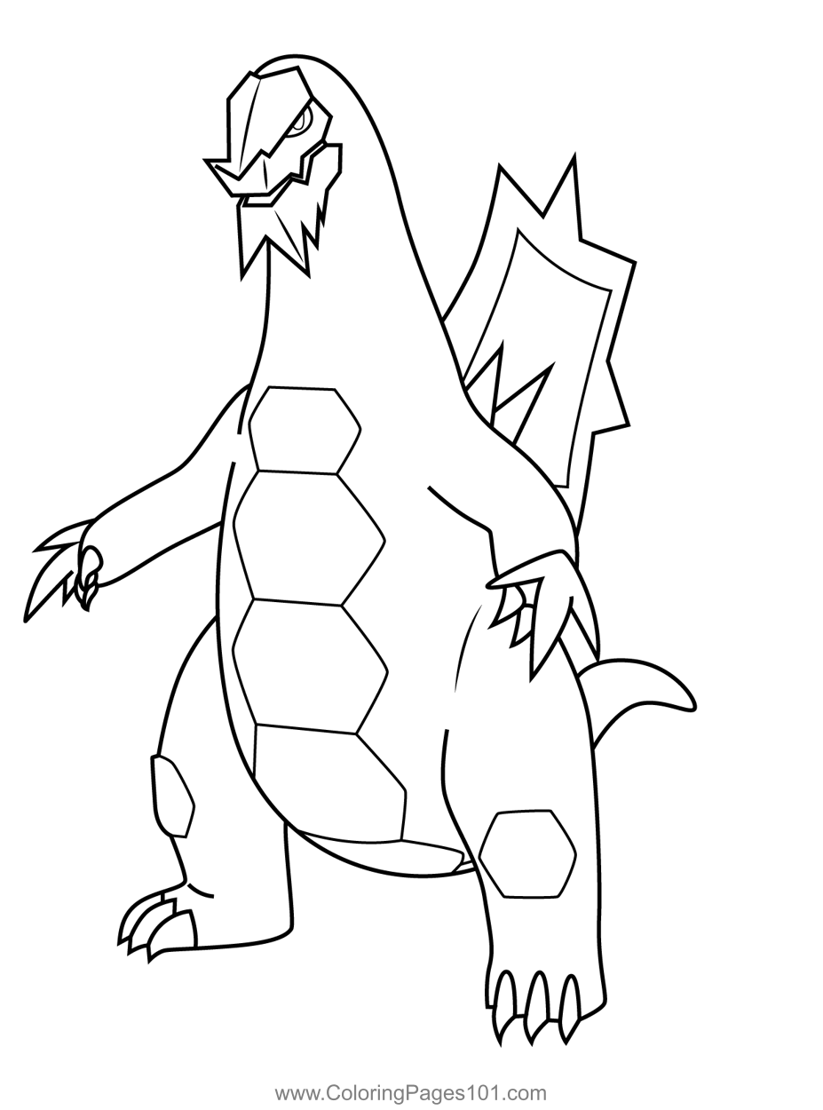 Baxcalibur Pokemon Coloring Page for Kids - Free Pokemon Printable Coloring  Pages Online for Kids  | Coloring Pages for Kids