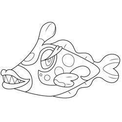 Bruxish Pokemon Free Coloring Page for Kids