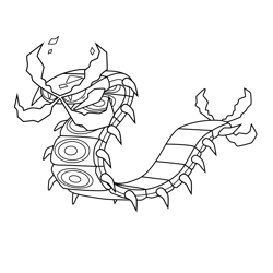 Centiskorch Pokemon Free Coloring Page for Kids
