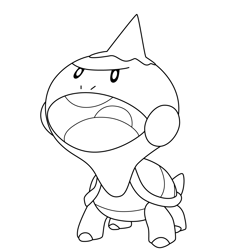 Chewtle Pokemon Free Coloring Page for Kids
