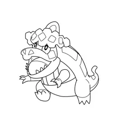 Crocalor Pokemon Free Coloring Page for Kids