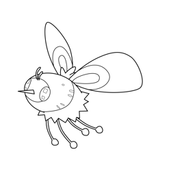 Cutiefly Pokemon Free Coloring Page for Kids
