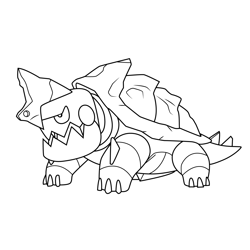 Drednaw Pokemon Free Coloring Page for Kids