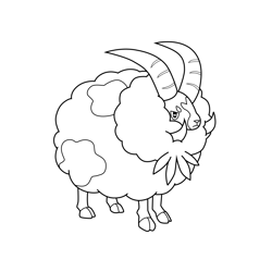 Dudwool Pokemon Free Coloring Page for Kids