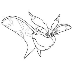 Frosmoth Pokemon Free Coloring Page for Kids