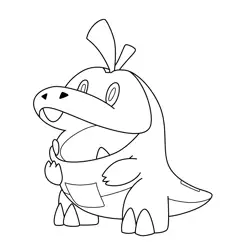 Fuecoco Pokemon Free Coloring Page for Kids
