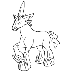 Glastrier Pokemon Free Coloring Page for Kids