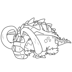 Great Tusk Pokemon Free Coloring Page for Kids