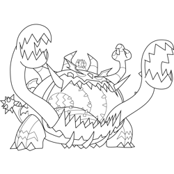 Guzzlord Pokemon Free Coloring Page for Kids