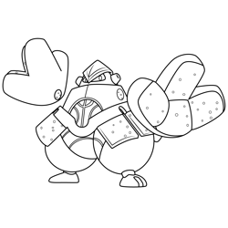 Iron Hands Pokemon Free Coloring Page for Kids