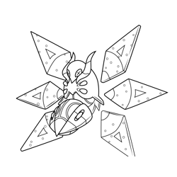 Iron Moth Pokemon Free Coloring Page for Kids