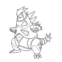 Iron Thorns Pokemon Free Coloring Page for Kids