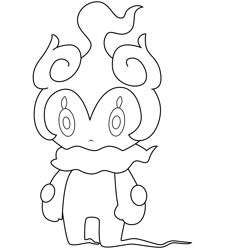 Marshadow Pokemon Free Coloring Page for Kids