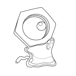 Meltan Pokemon Free Coloring Page for Kids