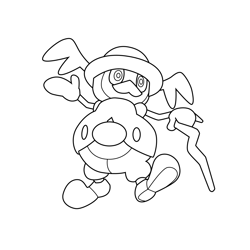 Mr.Rime Pokemon Free Coloring Page for Kids