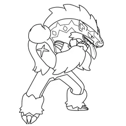 Obstagoon Pokemon Free Coloring Page for Kids