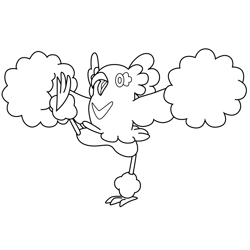 Oricorio Pom Pom Style Pokemon Free Coloring Page for Kids