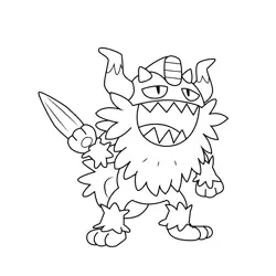 Perrserker Pokemon Free Coloring Page for Kids