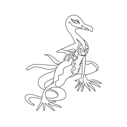 Salazzle Pokemon Free Coloring Page for Kids