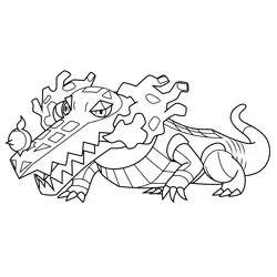 Skeledirge Pokemon Free Coloring Page for Kids