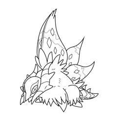 Slither Wing Pokemon Free Coloring Page for Kids